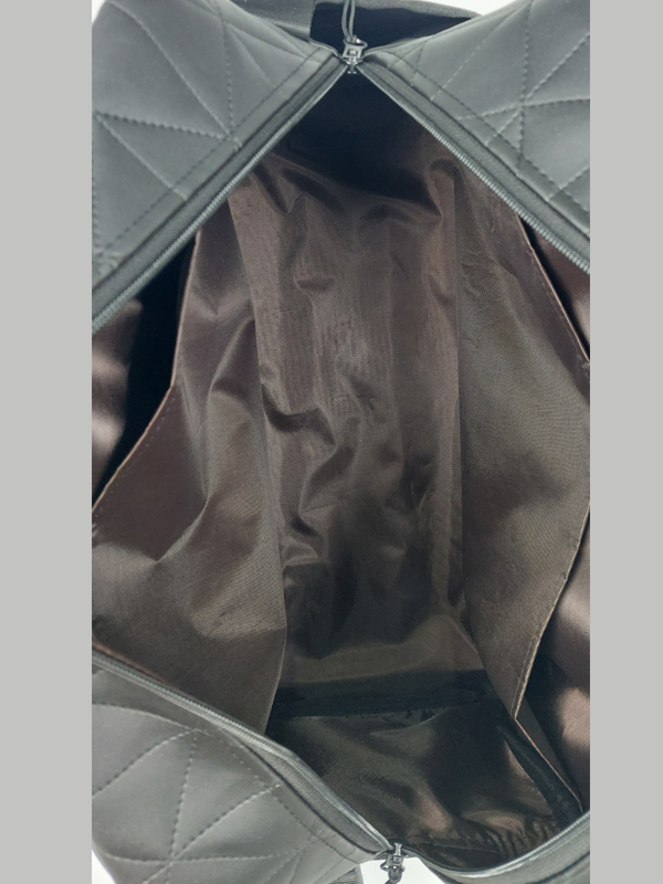 Black Joy Seyahat Çantası - Siyah - Kahverengi Astarlı - Görsel 7